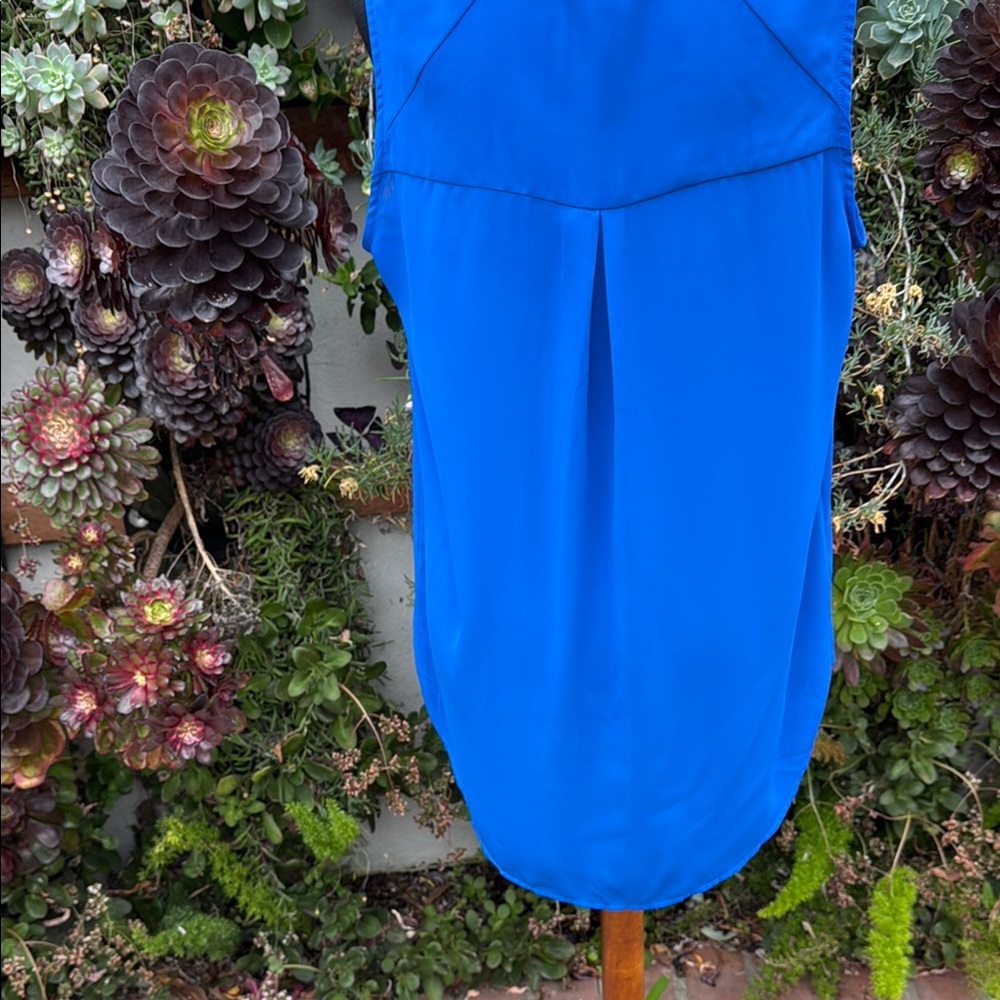 Pleione Blue Sleeveless Relaxed Blouse - Picture 3 of 3